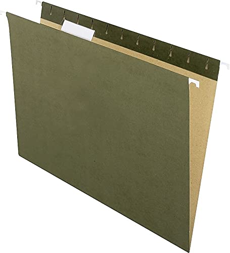 Pendaflex Earthwise by Pendaflex 100% Recycled Hanging Folders, Letter Size, 1/5 Cut, Standard Green, 25 per Box (74517) - Image 3